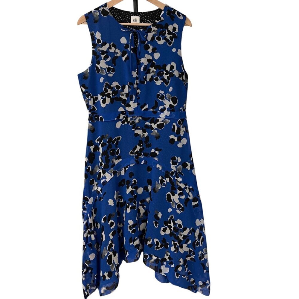 Cabi Womens Midi Dress Sz Medium Handkerchief Hem Evening Vacation Lightweight